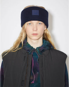 Ribbed Knit Headband Navy