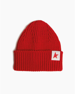 Damian Cotton Star Beanie Red