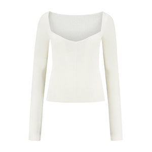 Olvera Long Sleeve Knit Top Ivory