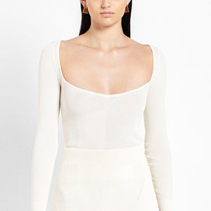 Olvera Long Sleeve Knit Top Ivory
