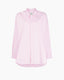 Oversized Button Front Shirt Striped Pink