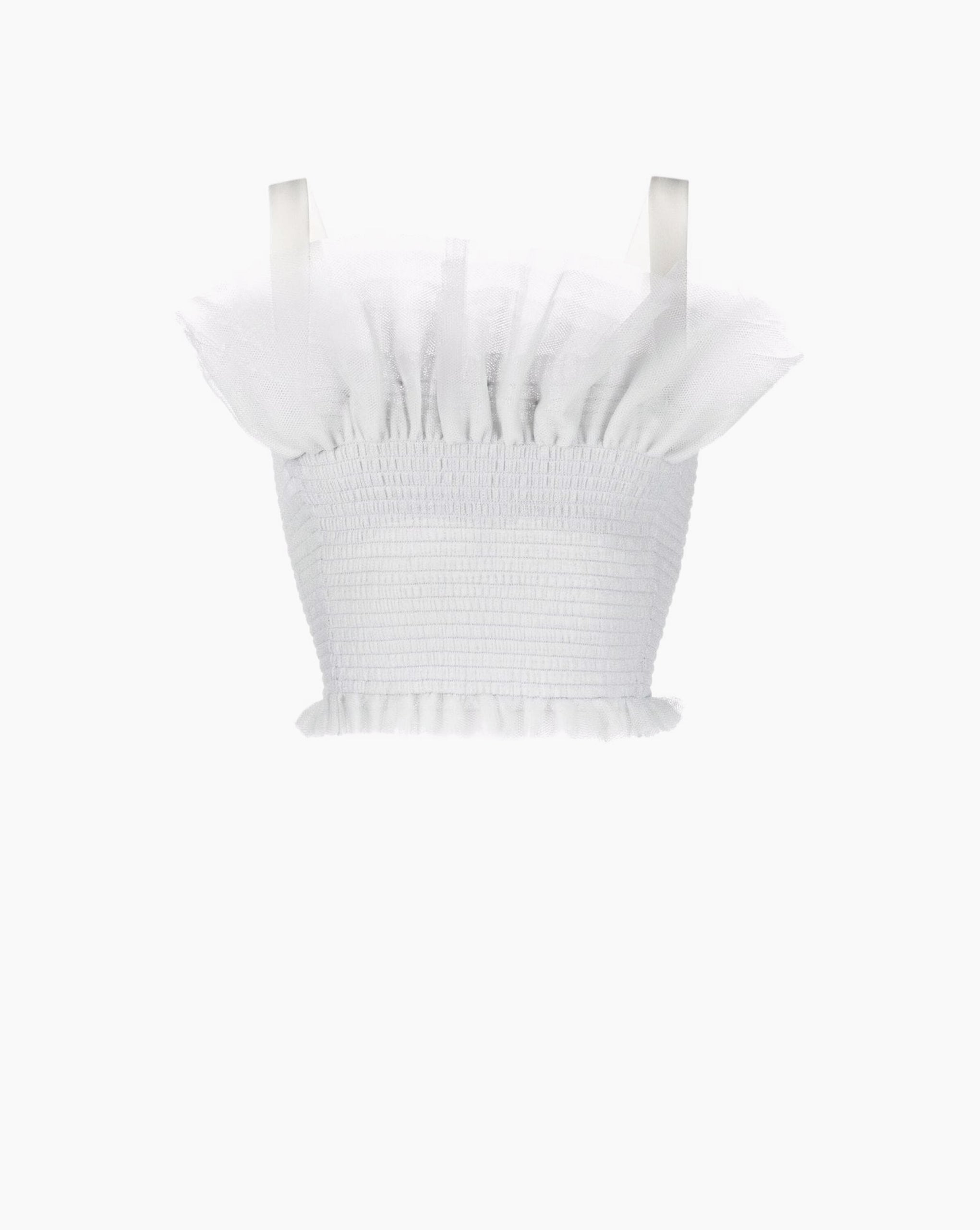 Cropped Tulle Top