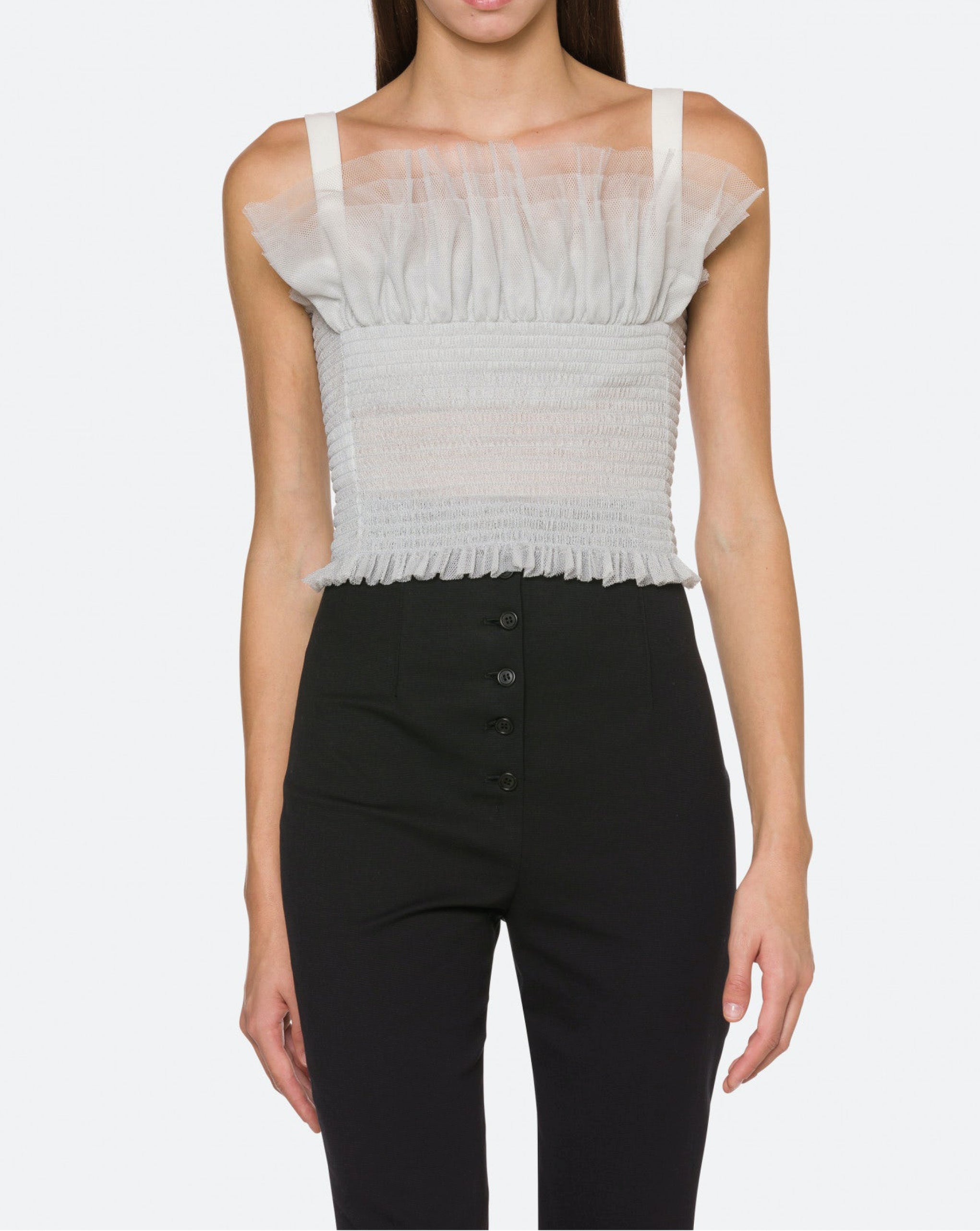 Cropped Tulle Top