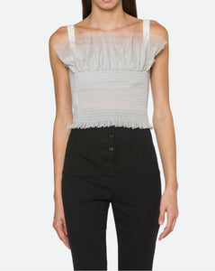 Cropped Tulle Top