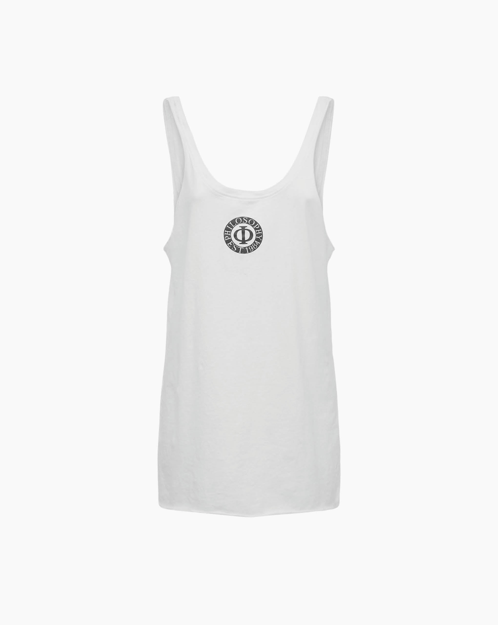 Cotton Jersey Tank Top White