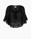 Liam Frilled Top Faded Black
